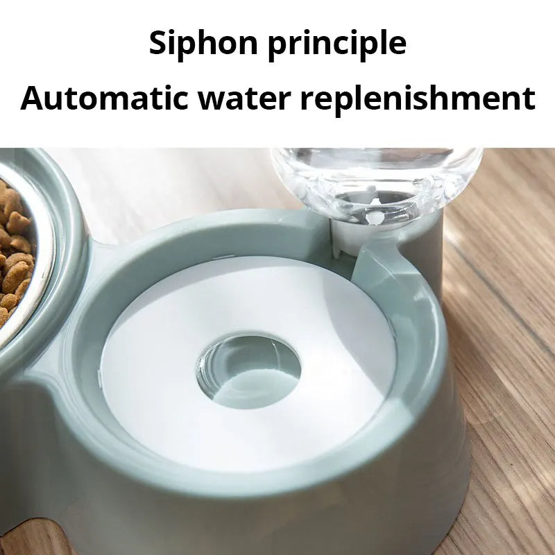 Automatic Gravity Pet Food And Water Feeder Bowl Container