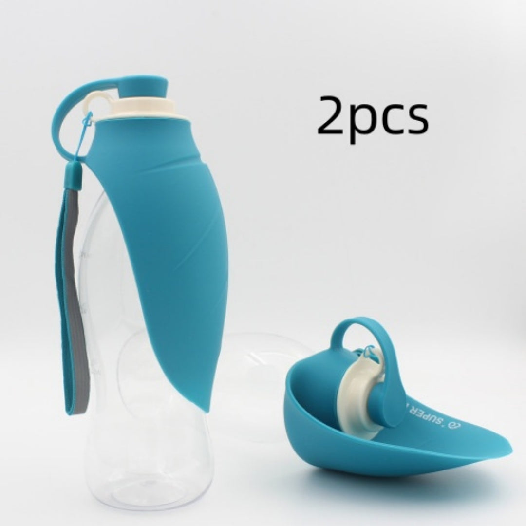 Portable Leak-Proof Pet Water Dispenser With Drinking Cup Bowl