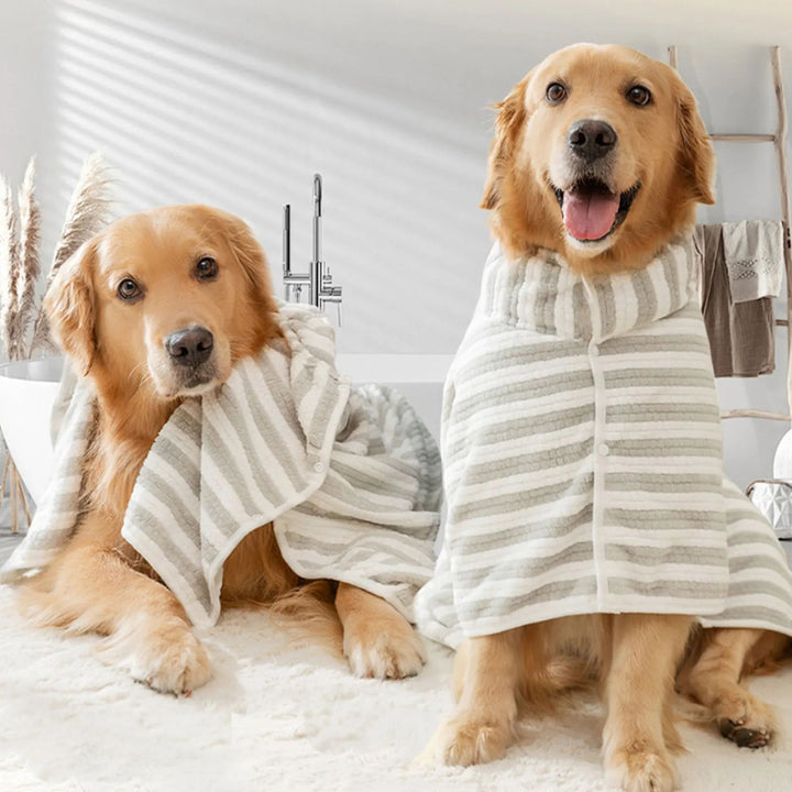 Ultra-Absorbent Pet Bath Towel Thick Soft Quick-Drying Robe