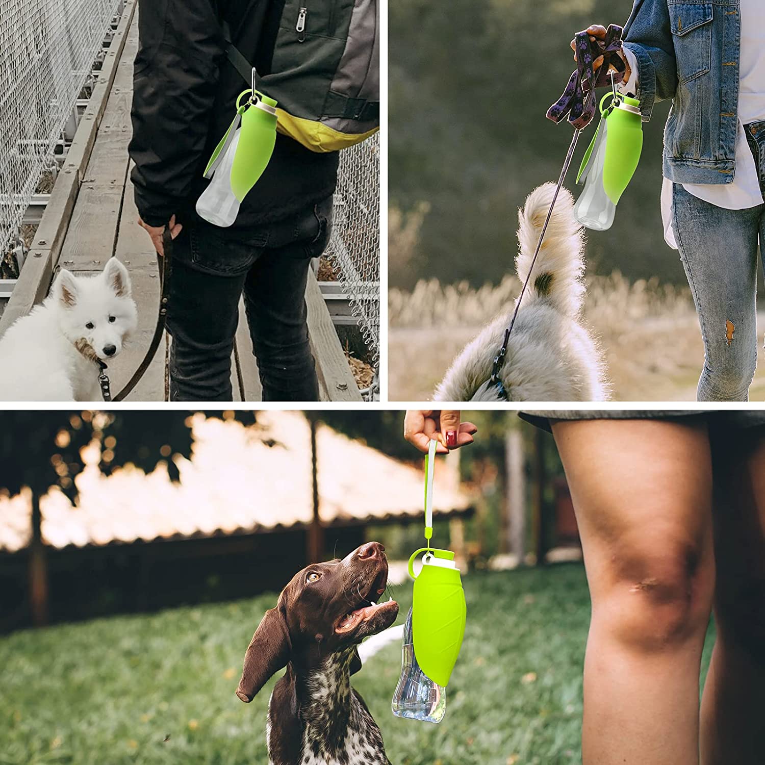 Portable Leak-Proof Pet Water Dispenser With Drinking Cup Bowl
