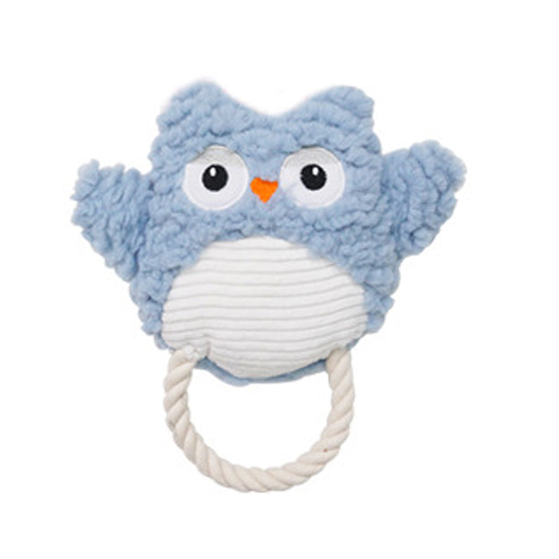 Plush Pet Toy Bite Resistant Squeaky Corduroy Training Accessory