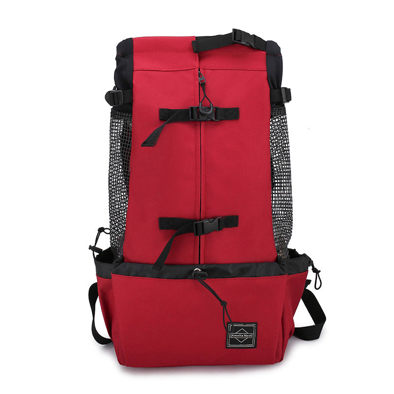 Double Shoulder Pet Carrier Backpack Portable Outdoor Travel Bag