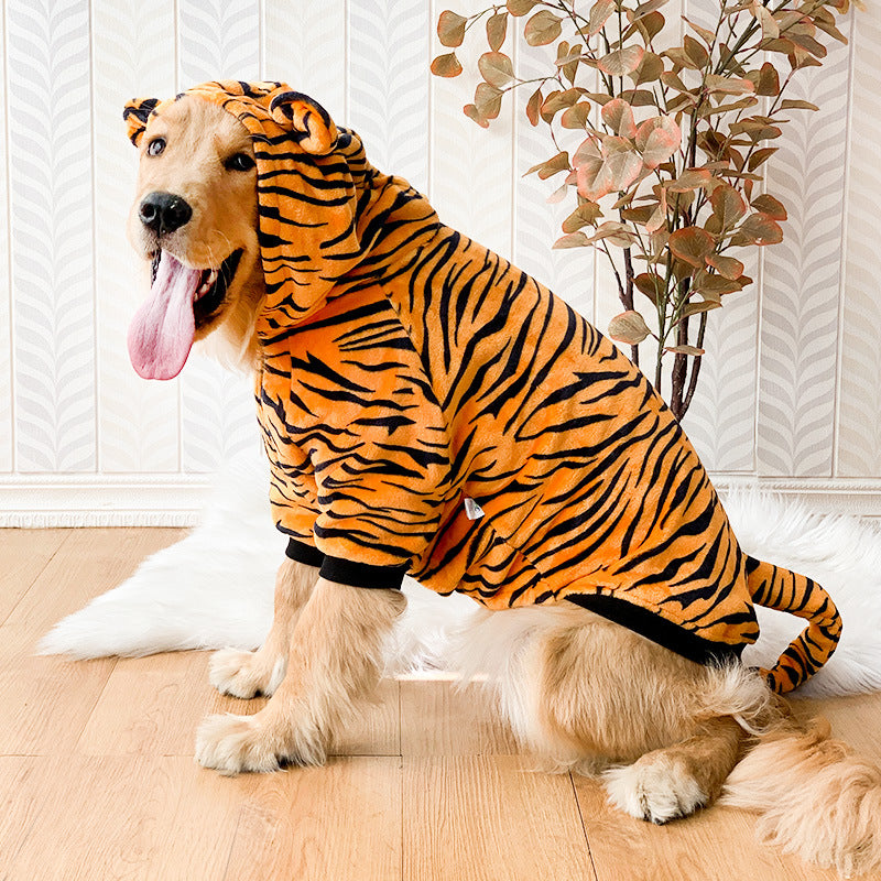 Pet Tiger Costume Clothing Fun Cute Dress Up Outfit