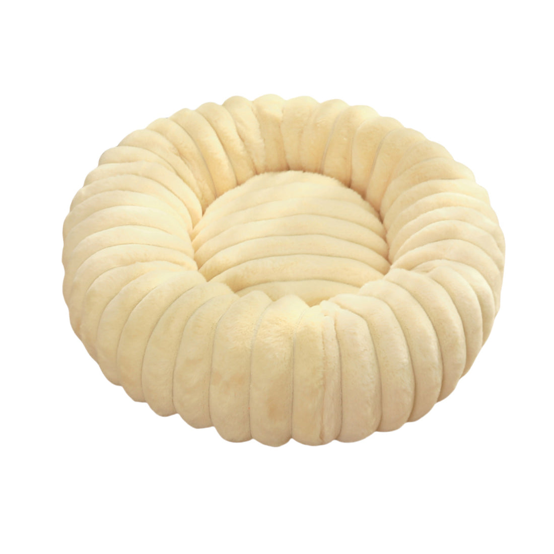 High Weight Plush Pet Bed Round Long Hair Warm Winter Nest