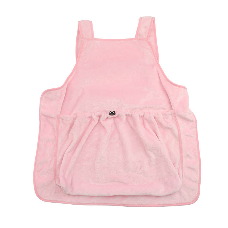 Pet Carrier Apron Outdoor Travel Hanging Chest Bag Plush Pouch