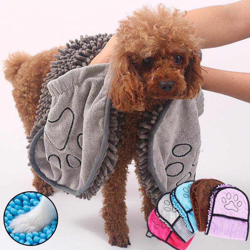 Super Absorbent Microfiber Pet Bath Towel Quick-Drying Robe