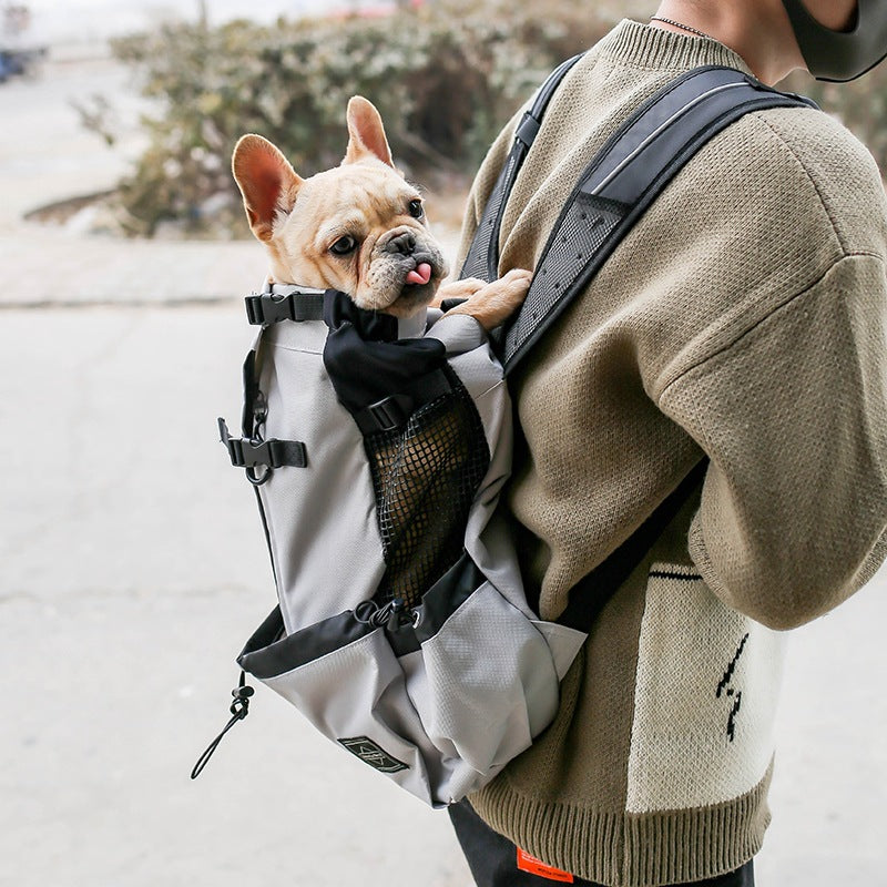 Double Shoulder Pet Carrier Backpack Portable Outdoor Travel Bag