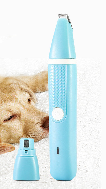Dual-Purpose Pet Nail Polisher and Hair Trimmer Grooming Tool
