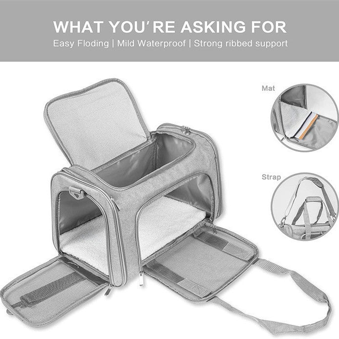 Portable Foldable Pet Carrier Bag Handheld Travel Design
