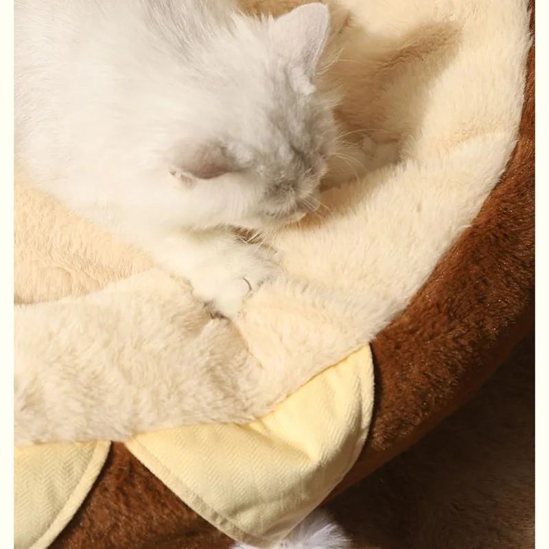 Round Pet Bed Cushion Warm Soft Deep Sleep Sofa Mattress