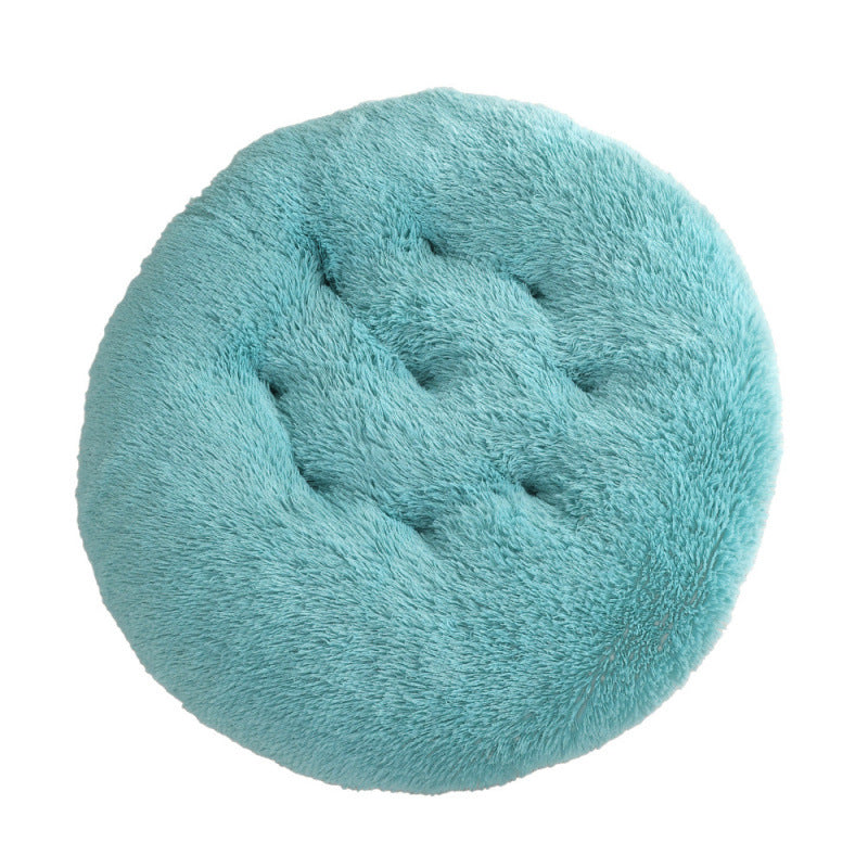 Round Plush Pet Bed Warm Comfortable Sleep Mat