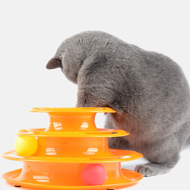 Three-Tier Pet Turntable Toy For Interactive Play