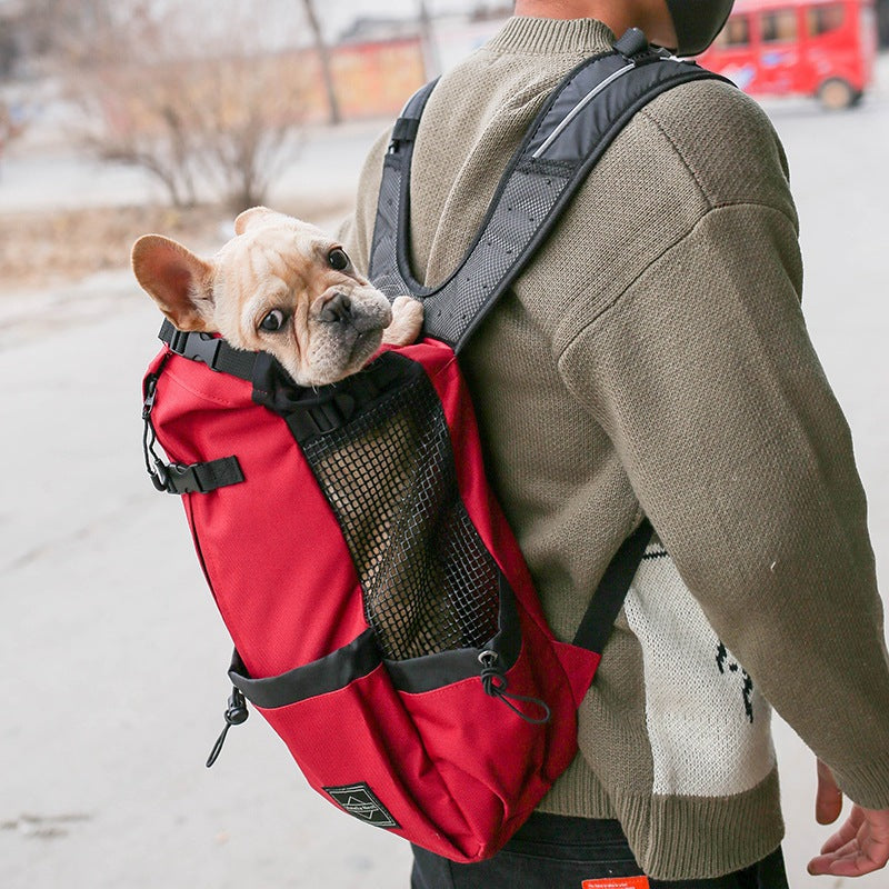 Double Shoulder Pet Carrier Backpack Portable Outdoor Travel Bag