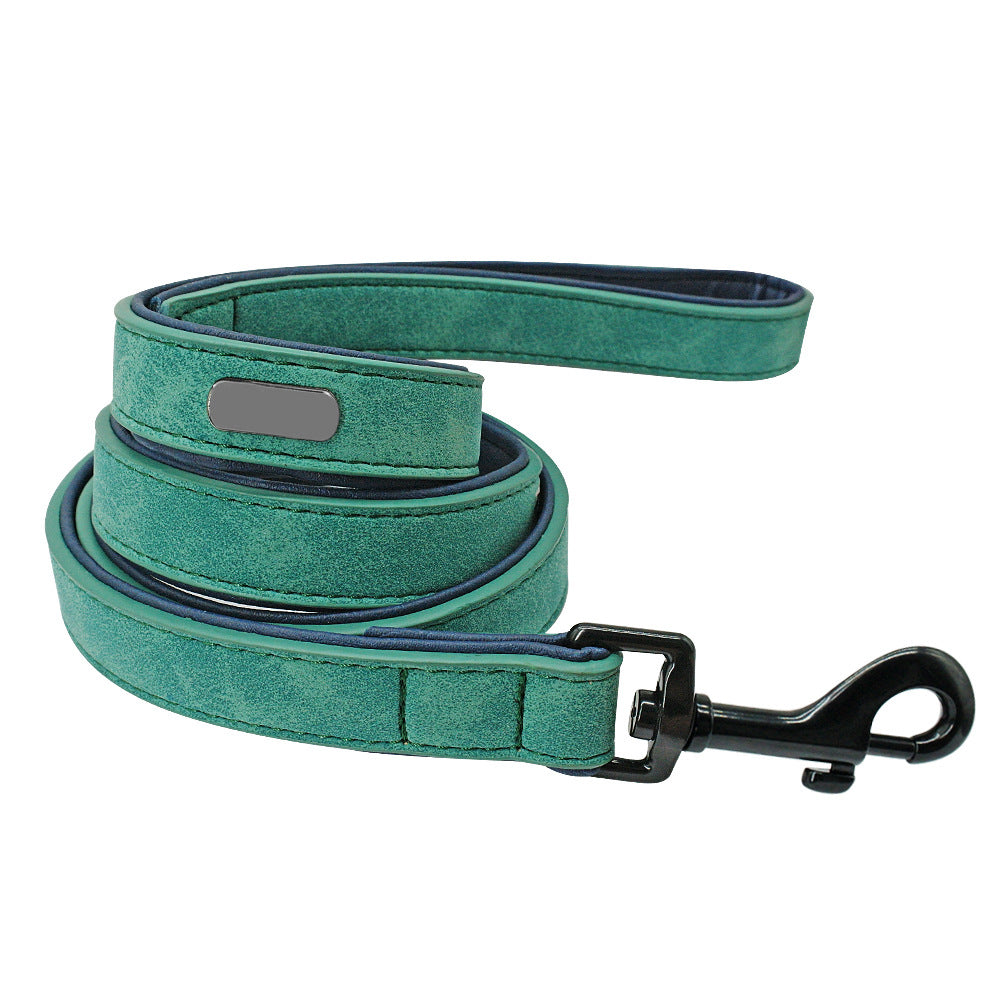 Pull Resistant Leather Pet Leash Durable Premium Walking Design