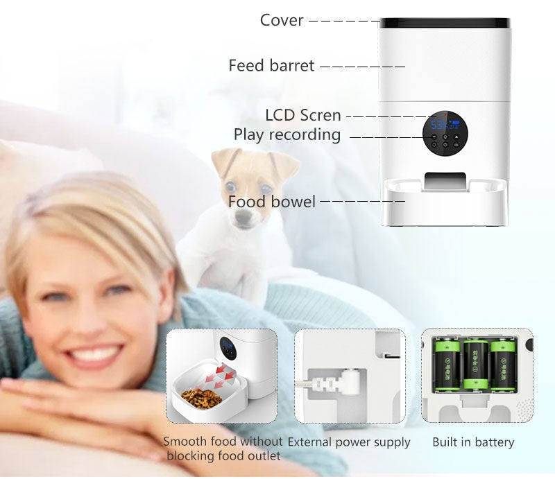 WiFi Automatic Pet Feeder Smart Food Dispensing Machine