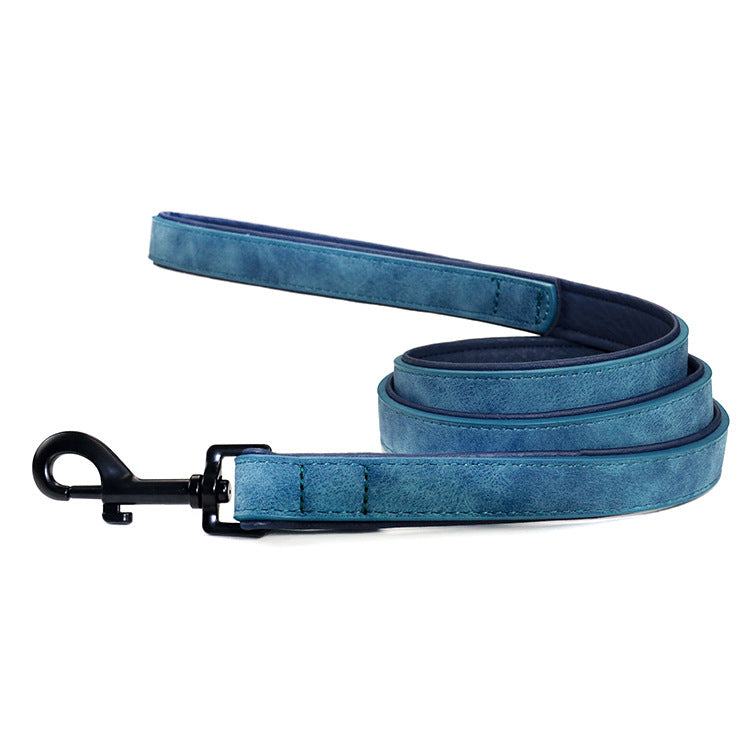 Pull Resistant Leather Pet Leash Durable Premium Walking Design