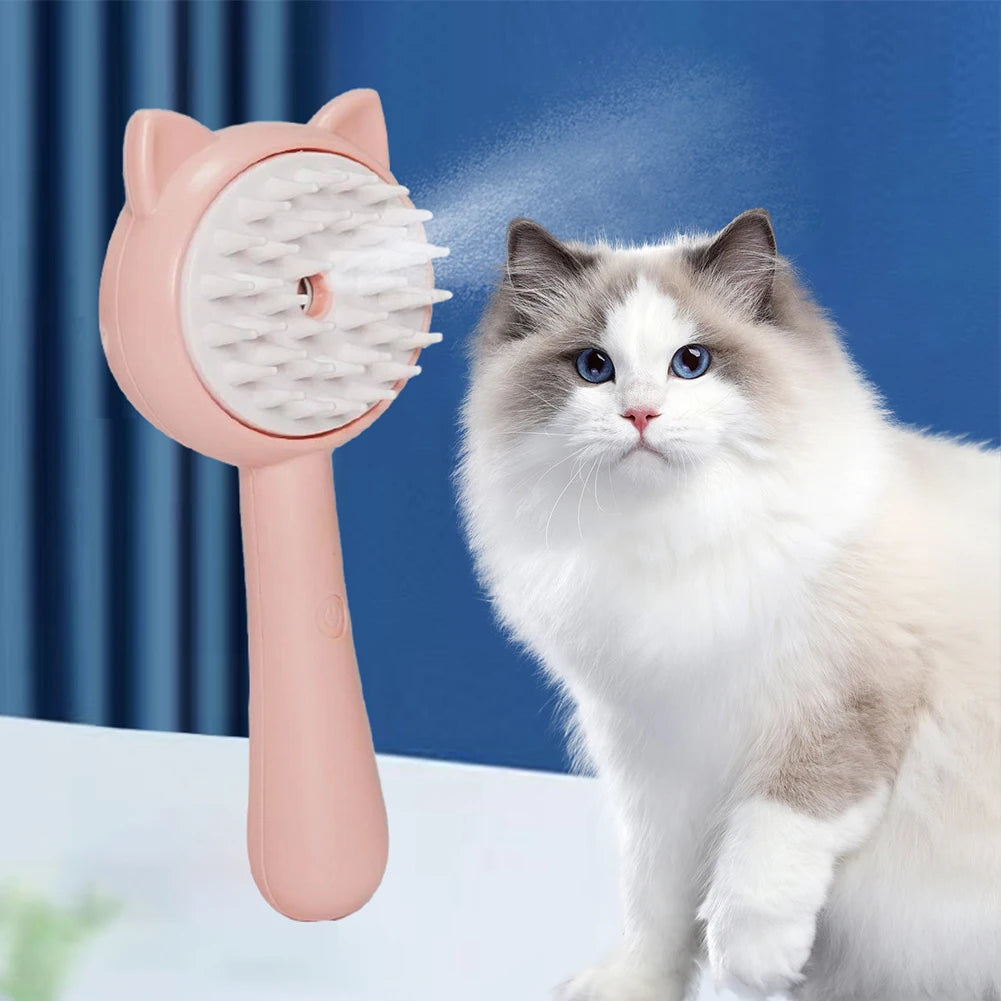 Multifunctional Rechargeable Pet Grooming Brush Self-Cleaning Slicker