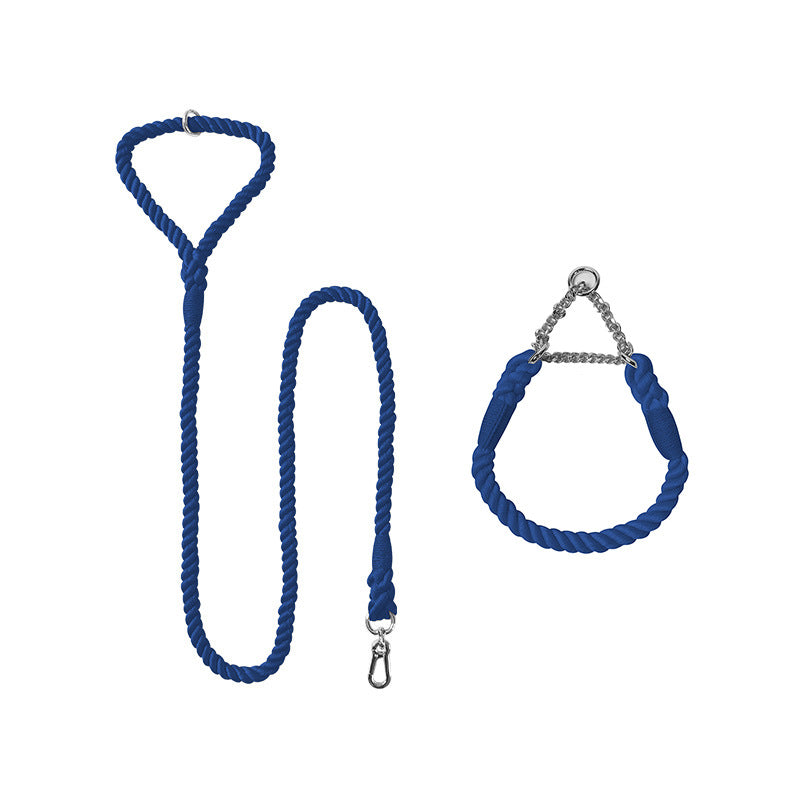Woven Cotton Pet Leash And Collar Matching Set