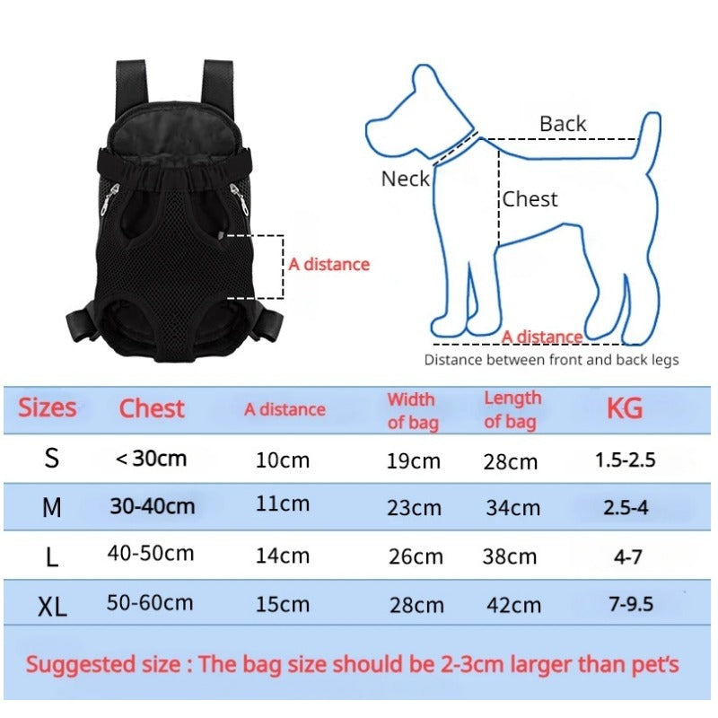 Breathable Adjustable Pet Carrier Backpack Portable Front Travel Bag