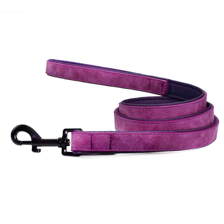 Pull Resistant Leather Pet Leash Durable Premium Walking Design