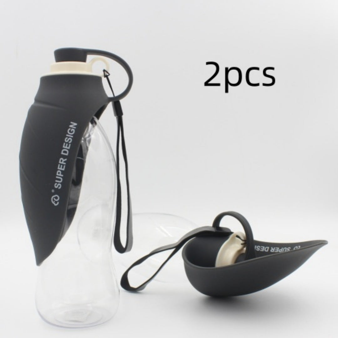 Portable Leak-Proof Pet Water Dispenser With Drinking Cup Bowl