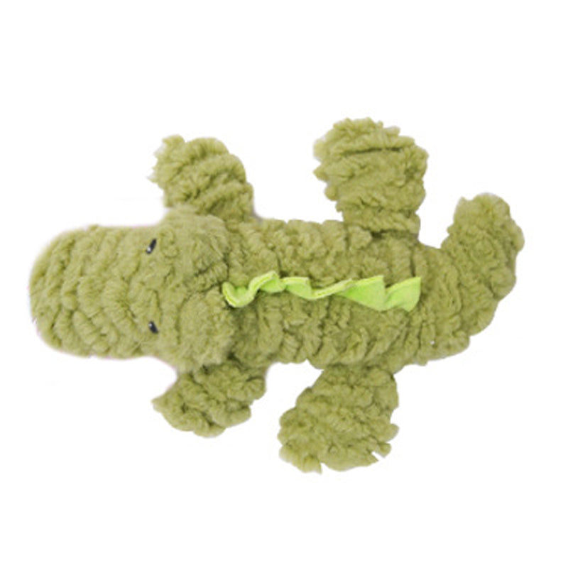 Plush Pet Toy Bite Resistant Squeaky Corduroy Training Accessory