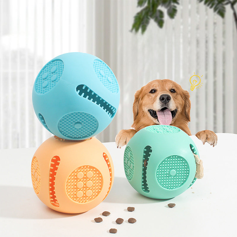 Bite Resistant Pet Puzzle Ball Toy Food Dispensing Silicone