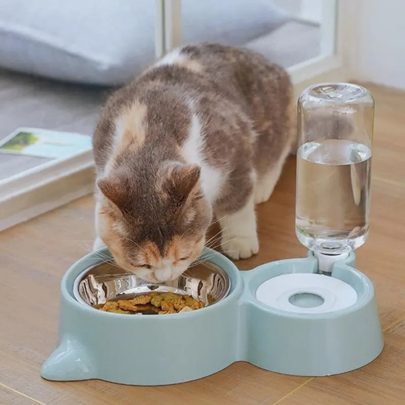 Automatic Gravity Pet Food And Water Feeder Bowl Container