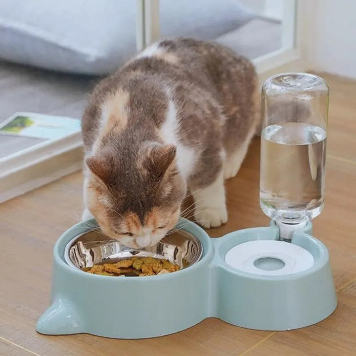 Automatic Gravity Pet Food And Water Feeder Bowl Container