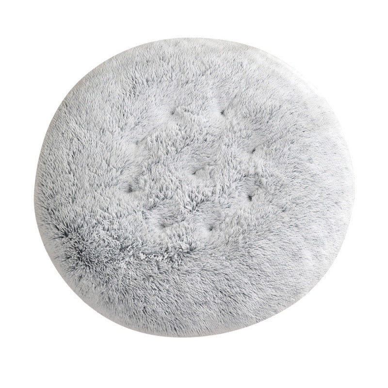Round Plush Pet Bed Warm Comfortable Sleep Mat