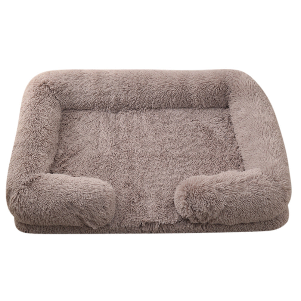 Plush Round Pet Bed Warm Comfortable Winter Sleeping Nest