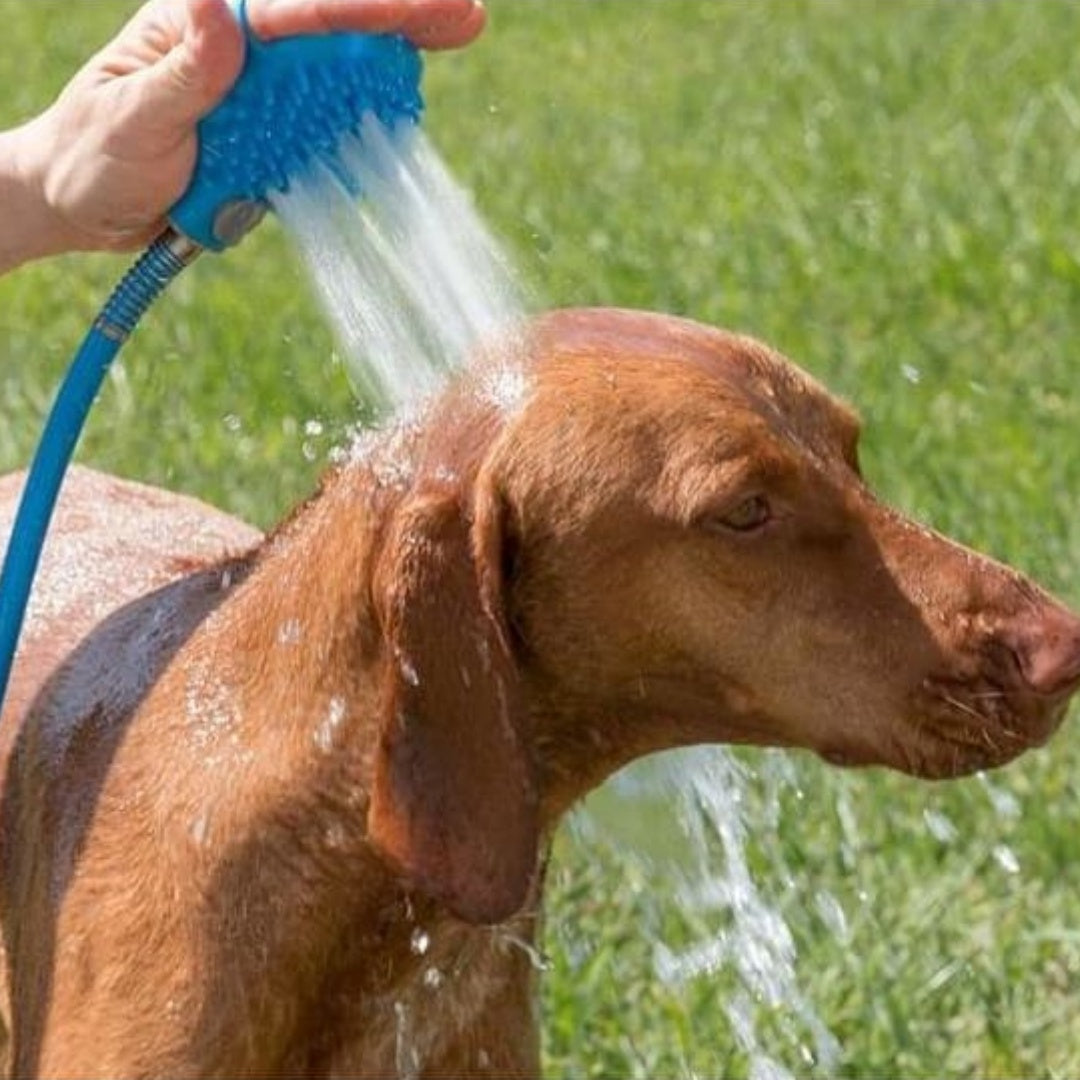 Pet Bathing Gloves Handheld Silicone Nozzle Massage Shower Brush