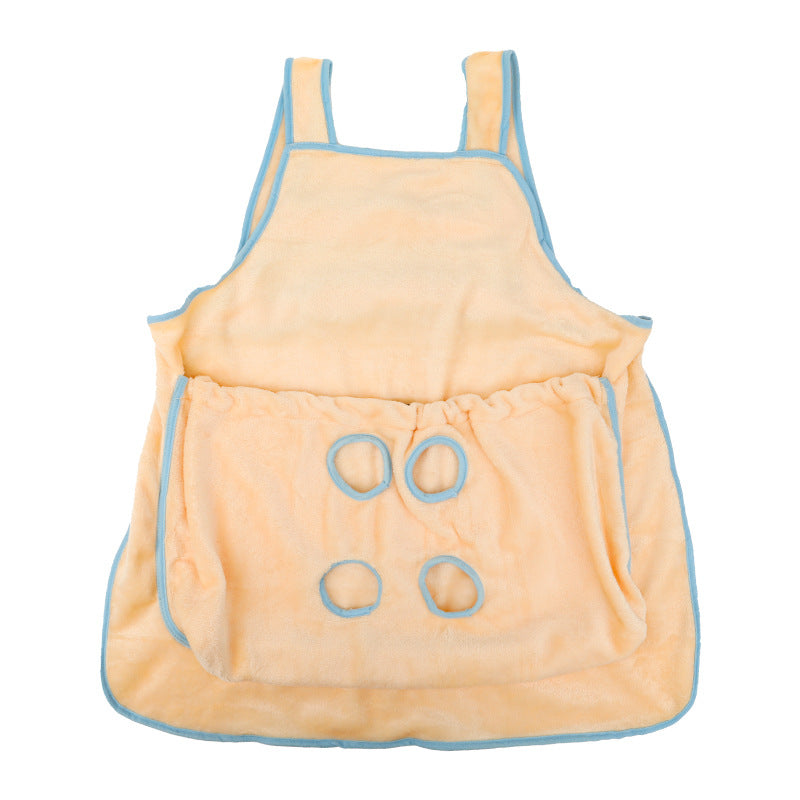 Pet Carrier Apron Outdoor Travel Hanging Chest Bag Plush Pouch