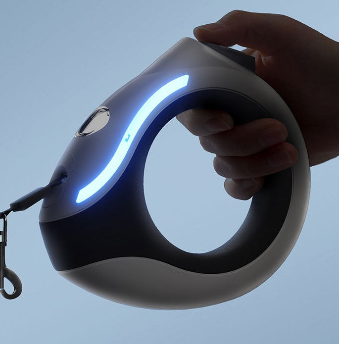 LED Retractable Pet Leash Automatic Night Safety Walking Design
