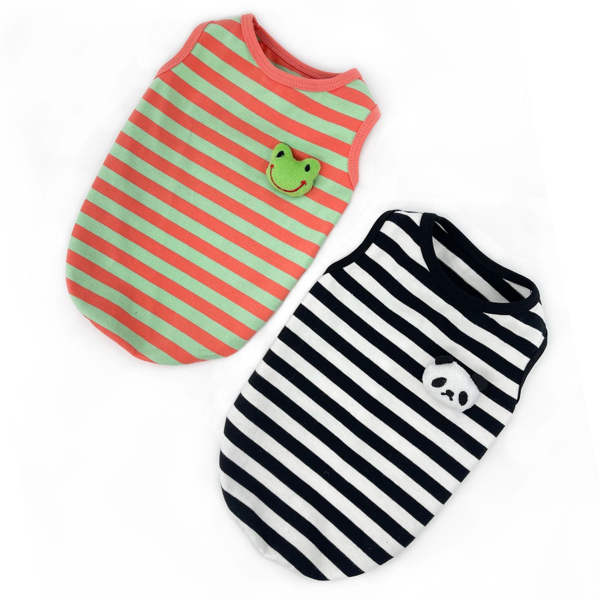 Striped Pet Vest Clothing Lightweight Comfortable Everyday Wear