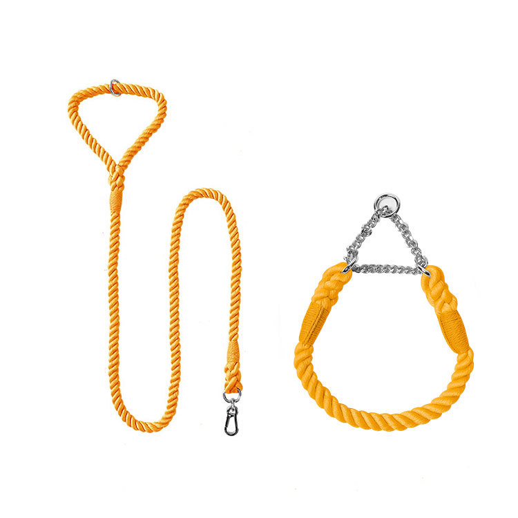 Woven Cotton Pet Leash And Collar Matching Set