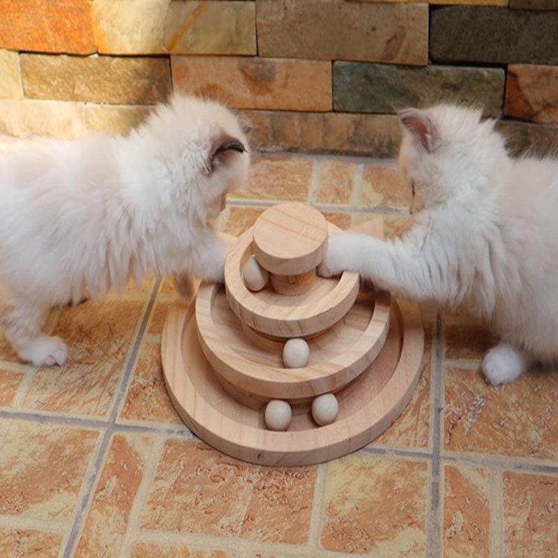 Three-Tier Pet Turntable Toy For Interactive Play