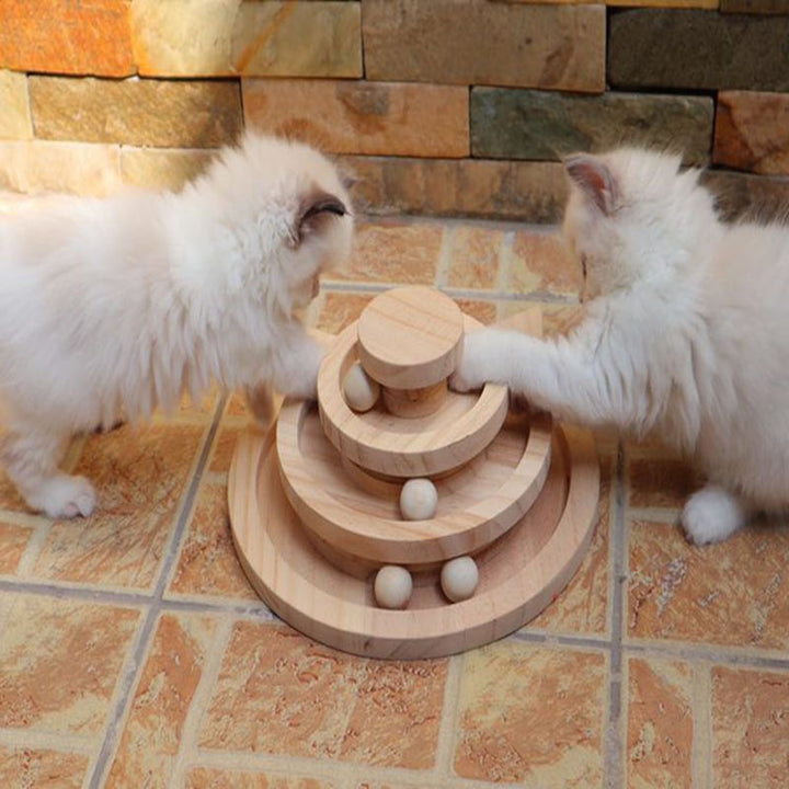 Three-Tier Pet Turntable Toy For Interactive Play