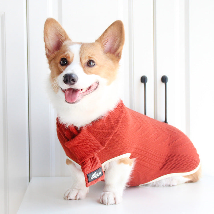 Vintage Twist Pet Sweater Stylish Warm Comfortable Clothing