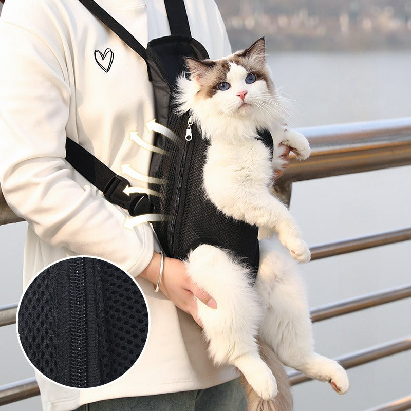 Breathable Adjustable Pet Carrier Backpack Portable Front Travel Bag
