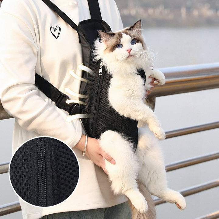 Breathable Adjustable Pet Carrier Backpack Portable Front Travel Bag