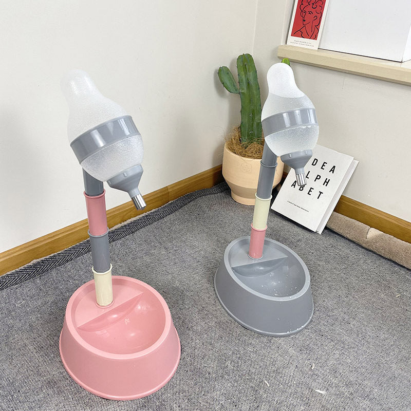 Adjustable Height Automatic Pet Water Dispenser With Stand Feeder Bowl