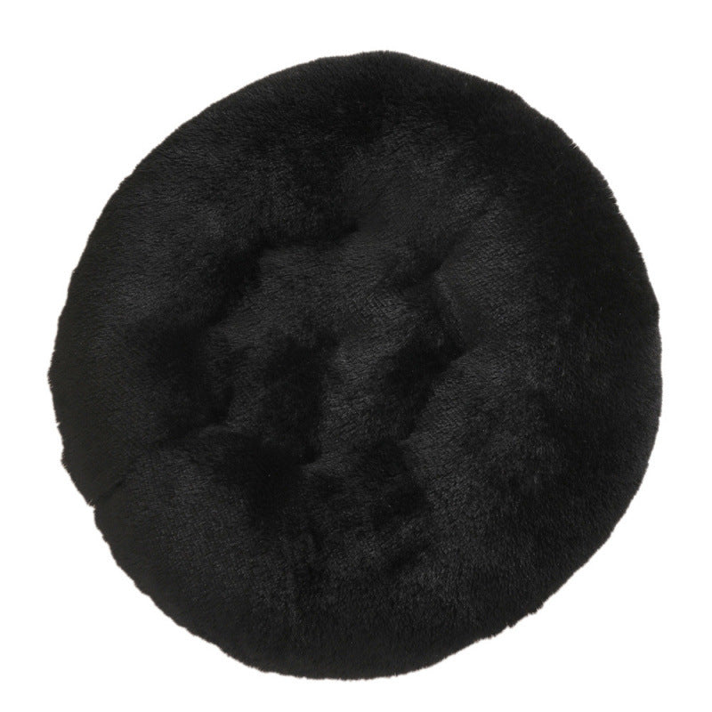 Round Plush Pet Bed Warm Comfortable Sleep Mat