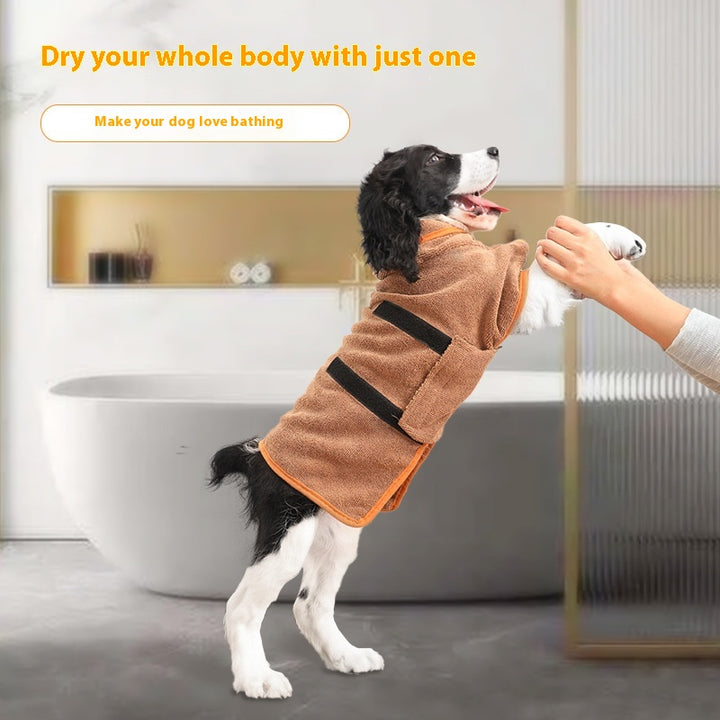 Pet Bath Robe Soft Absorbent Quick-Drying Towel