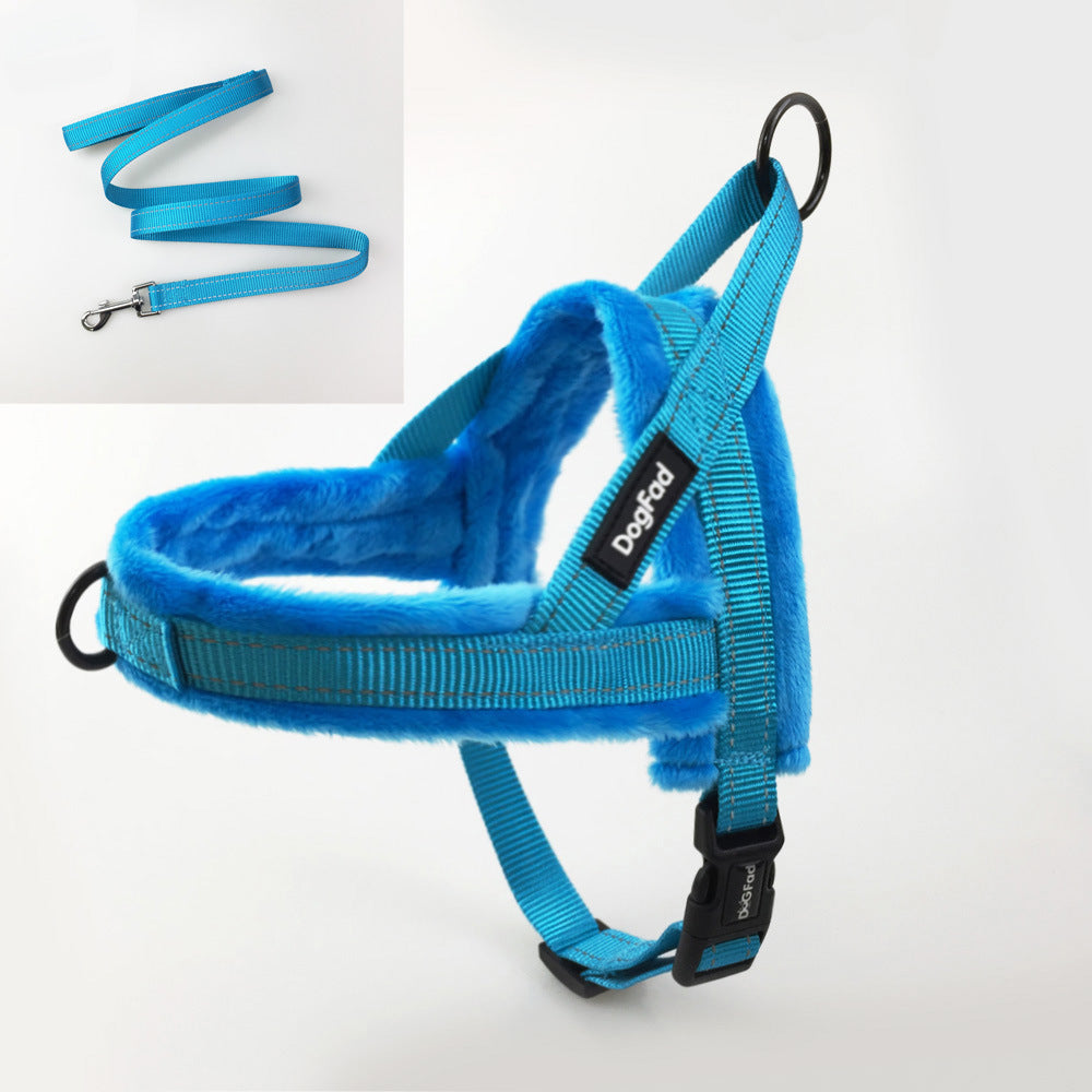 Comfortable Lined Pet Chest Strap Harness With Leash