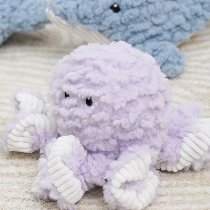 Plush Pet Toy Bite Resistant Squeaky Corduroy Training Accessory