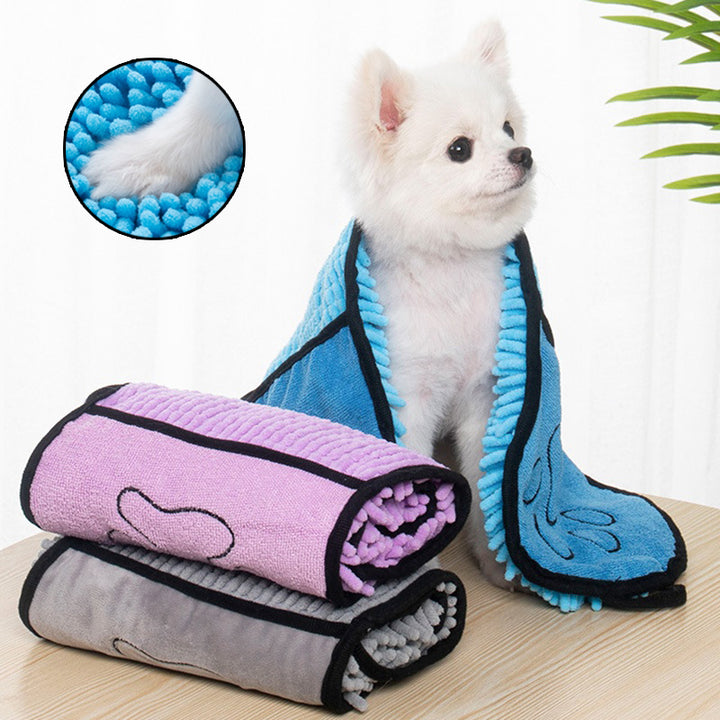 Super Absorbent Microfiber Pet Bath Towel Quick-Drying Robe