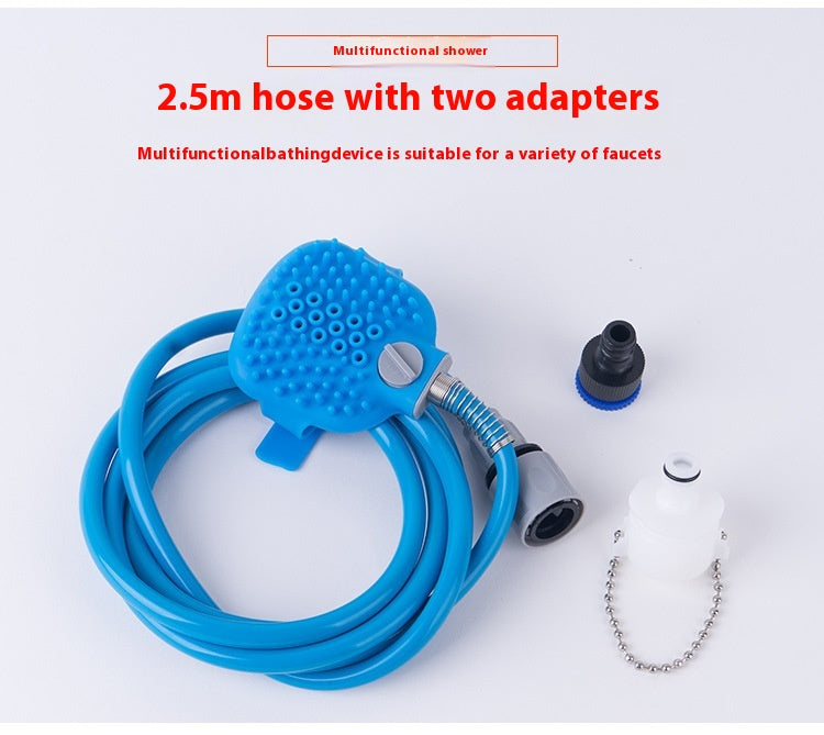 Pet Bathing Gloves Handheld Silicone Nozzle Massage Shower Brush