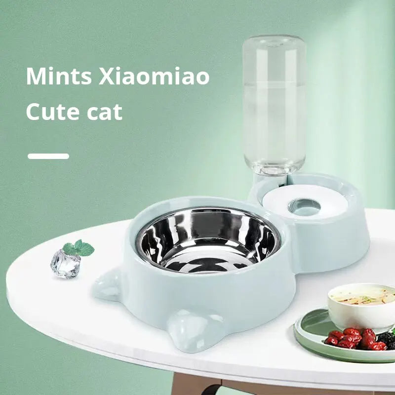 Automatic Gravity Pet Food And Water Feeder Bowl Container