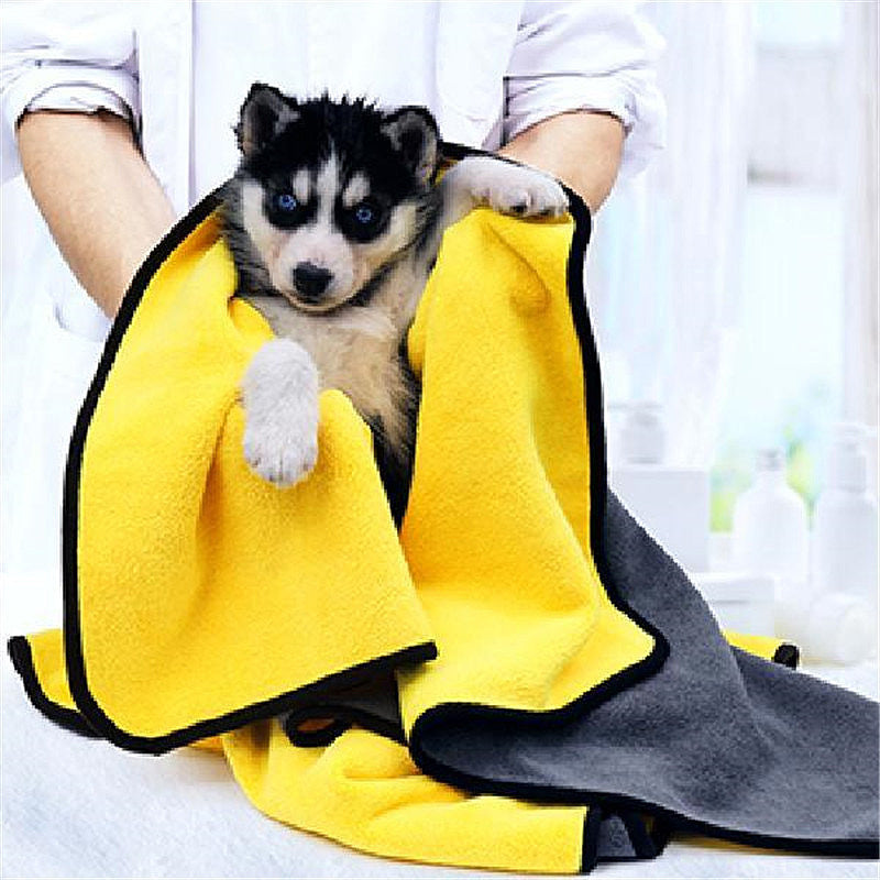 Extra-Large Pet Bath Towel Soft Absorbent Quick-Drying